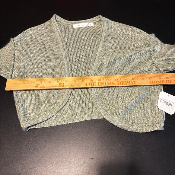 NWT Altar'd State Desert Sage Green Shrug Open Front Cardigan Short Women's XS - Picture 4 of 6